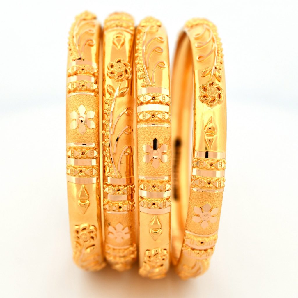 Bangles 40.06 gms — BIS 916 hallmarked gold, Sowdambiga Jewellers